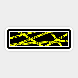 Caution Tape By Minimal DM Sticker